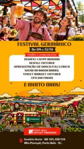 Porto Belo Outlet Premium promove Festival Germânico com quatro dias de atrações